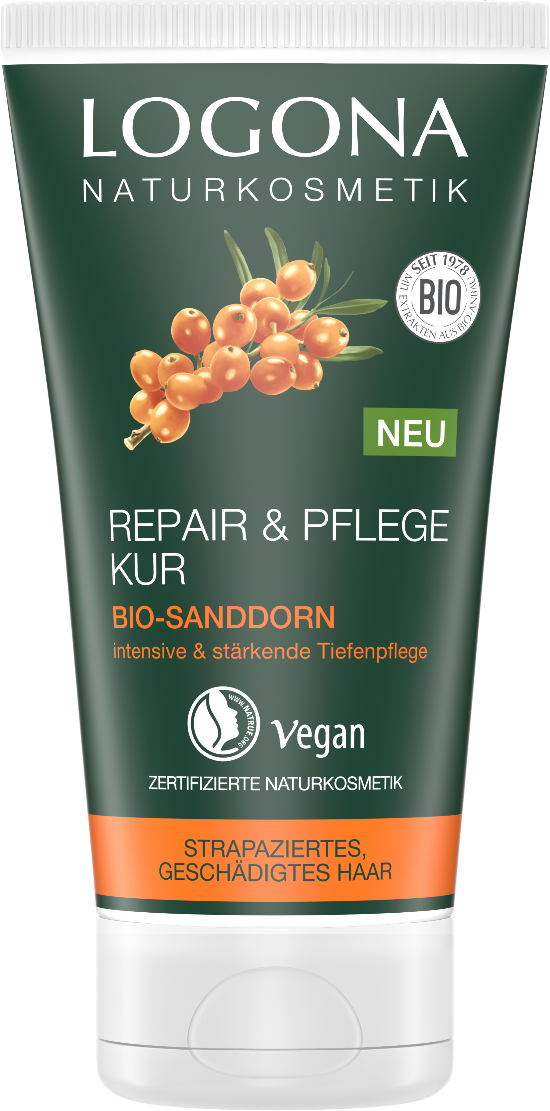 Repair & Pflege Haarkur | LOGONA Naturkosmetik Bio-Sanddorn